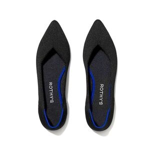 ROTHY'S 'POINT' FLATS, left foot SIZE 8, right foot 81/2. IRREGULAR PAIR